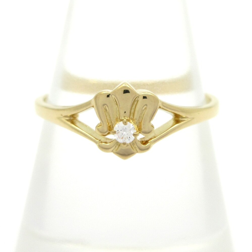 Mikimoto Ring 18K Yellow Gold Diamond